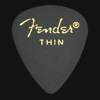 Fender Celluloid 351 Black Thin Guitar Plectrums