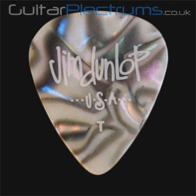 Dunlop Celluloid Classics Standard Abalone Thin Guitar Plectrums - Click Image to Close