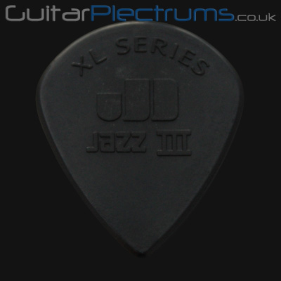 Dunlop Nylon Jazz III XL Black Stiffo Sharp 1.38mm Guitar Plectrums - Click Image to Close
