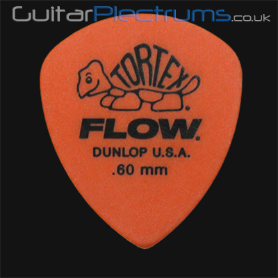 Dunlop Tortex Flow Standard 0.60mm Orange Guitar Plectrums - Click Image to Close