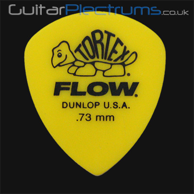 Dunlop Tortex Flow Standard 0.73mm Yellow Guitar Plectrums - Click Image to Close