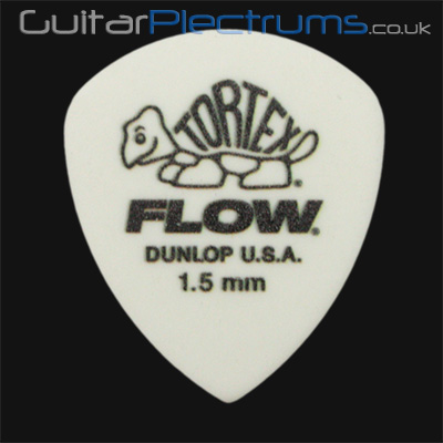 Dunlop Tortex Flow Standard 1.50mm White Guitar Plectrums - Click Image to Close