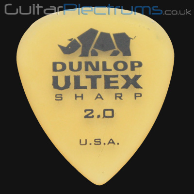 Dunlop Ultex Sharp 2.0mm Guitar Plectrums - Click Image to Close