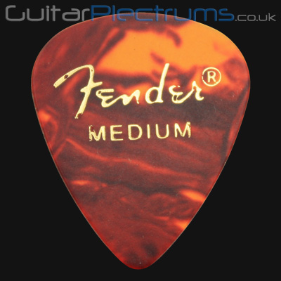Fender Celluloid 351 Tortoiseshell Medium Guitar Plectrums - Click Image to Close