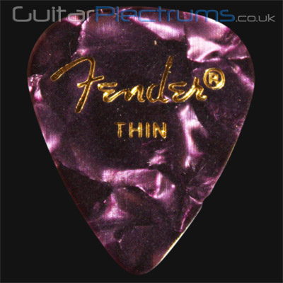Fender Celluloid 351 Purple Moto Thin Guitar Plectrums - Click Image to Close