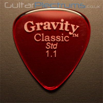 Gravity Picks Classic Standard 1.1mm Red - Click Image to Close