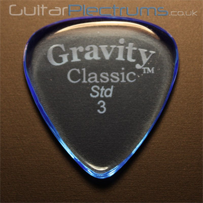 Gravity Picks Classic Standard 3mm Blue - Click Image to Close