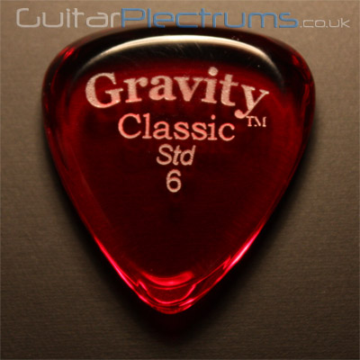 Gravity Picks Classic Standard 6mm Red - Click Image to Close