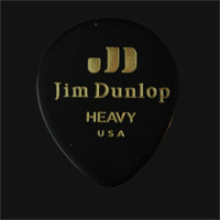 Dunlop Celluloid Teardrop Black Heavy Guitar Plectrums