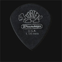 Dunlop Tortex Pitch Black Jazz 1.14mm Guitar Plectrums