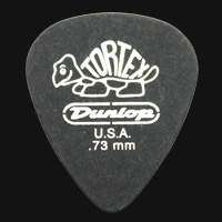 Dunlop Tortex Pitch Black Standard 0.73mm Guitar Plectrums