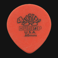 Dunlop Tortex Tear Drop 0.60mm Orange Guitar Plectrums