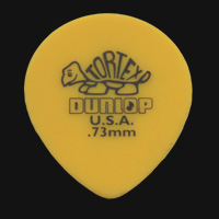 Dunlop Tortex Tear Drop 0.73mm Yellow Guitar Plectrums