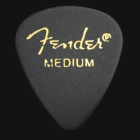 Fender Celluloid 351 Black Medium Guitar Plectrums