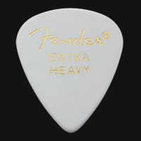 Fender Celluloid 351 White Extra Heavy Guitar Plectrums