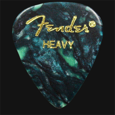 Fender Celluloid 351 Ocean Turquoise Heavy Guitar Plectrums