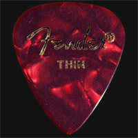 Fender Celluloid 351 Red Moto Thin Guitar Plectrums
