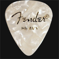 Fender Celluloid 351 White Moto Heavy Guitar Plectrums