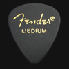 Fender Celluloid 351 Black Medium Guitar Plectrums