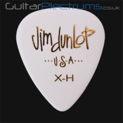 Dunlop Celluloid Classics Standard White Extra Heavy Guitar Plectrums - Click Image to Close