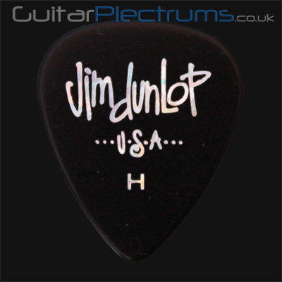 Dunlop Celluloid Classics Standard Black Heavy Guitar Plectrums - Click Image to Close