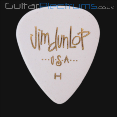 Dunlop Celluloid Classics Standard White Heavy Guitar Plectrums - Click Image to Close