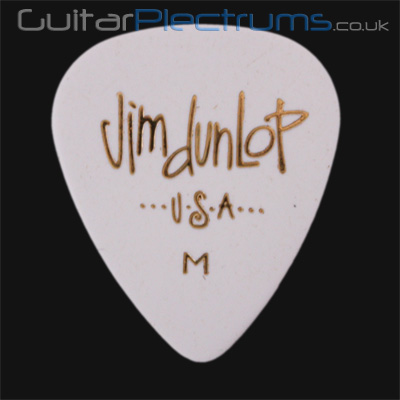 Dunlop Celluloid Classics Standard White Medium Guitar Plectrums - Click Image to Close