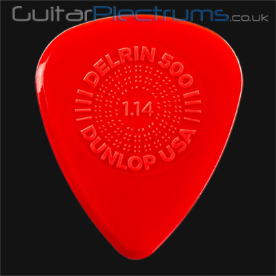 Dunlop Delrin 500 Prime Grip 1.14mm Guitar Plectrums - Click Image to Close