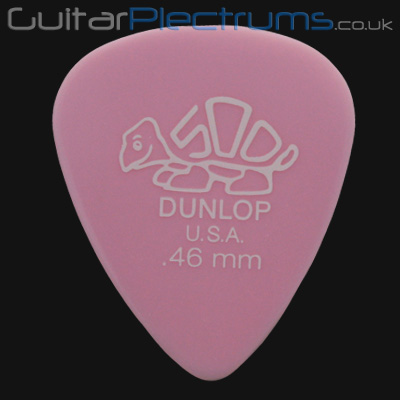 Dunlop Delrin 500 Standard 0.46mm Light Pink Guitar Plectrums - Click Image to Close