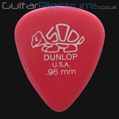 Dunlop Delrin 500 Standard 0.96mm Dark Pink Guitar Plectrums - Click Image to Close