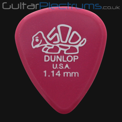 Dunlop Delrin 500 Standard 1.14mm Magenta Guitar Plectrums - Click Image to Close
