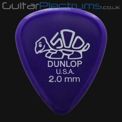 Dunlop Delrin 500 Standard 2.0mm Purple Guitar Plectrums - Click Image to Close