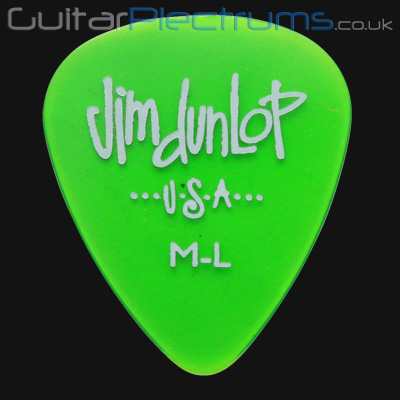 Dunlop Gel Standard Medium Light Green Guitar Plectrums - Click Image to Close
