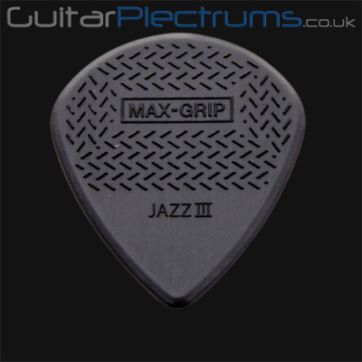 Dunlop Max Grip Jazz III Black Stiffo Guitar Plectrums - Click Image to Close