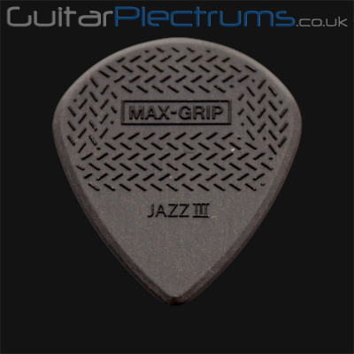 Dunlop Max Grip Jazz III Carbon Fibre Guitar Plectrums - Click Image to Close
