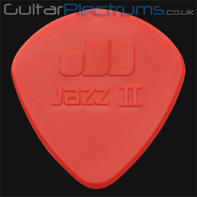Dunlop Nylon Jazz II Red Nylon Semi 1.18 mm Guitar Plectrums - Click Image to Close