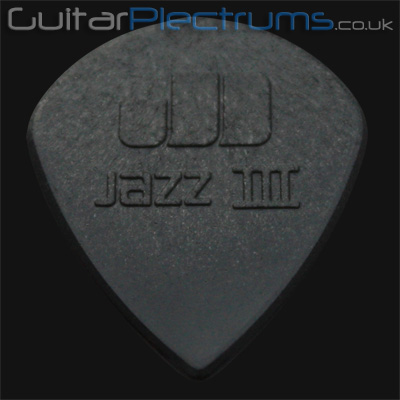 Dunlop Nylon Jazz III Black Stiffo Sharp 1.38 mm Guitar Plectrums - Click Image to Close