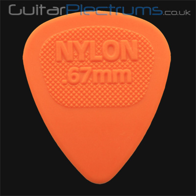 Dunlop Nylon Midi 0.67mm Orange Guitar Plectrums - Click Image to Close