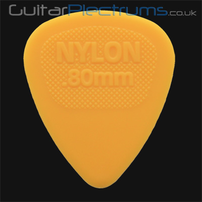 Dunlop Nylon Midi 0.80mm Yellow Guitar Plectrums - Click Image to Close
