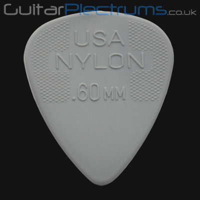 Dunlop Nylon Standard 0.60mm Light Grey Guitar Plectrums - Click Image to Close