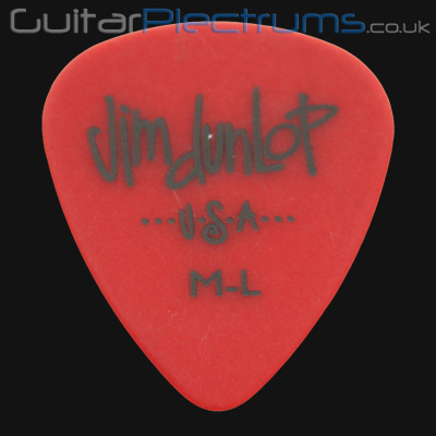 Dunlop Polys Medium Light Red Guitar Plectrums - Click Image to Close