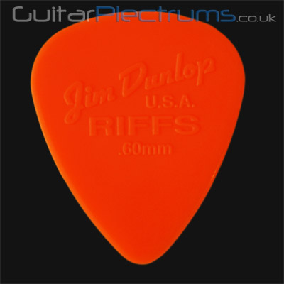 Dunlop Riffs Standard 0.60mm Orange Guitar Plectrums - Click Image to Close