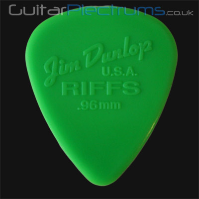 Dunlop Riffs Standard 0.96mm Green Guitar Plectrums - Click Image to Close