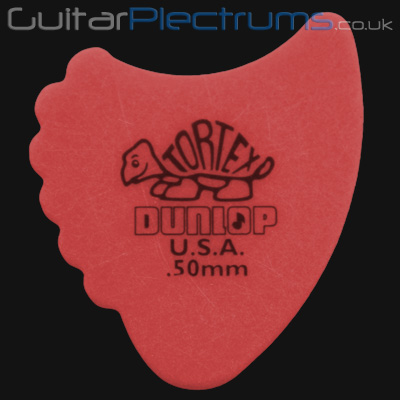 Dunlop Tortex Fins 0.50mm Red Guitar Plectrums - Click Image to Close