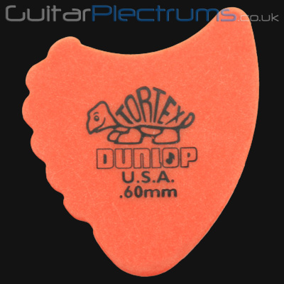 Dunlop Tortex Fins 0.60mm Orange Guitar Plectrums - Click Image to Close