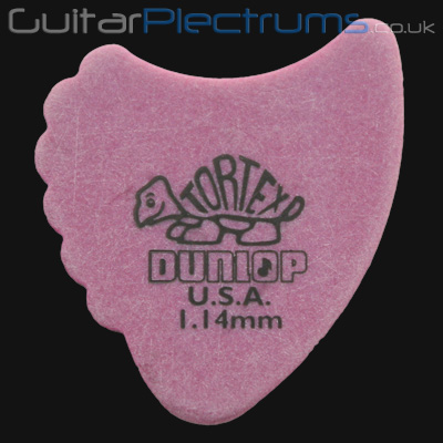 Dunlop Tortex Fins 1.14mm Purple Guitar Plectrums - Click Image to Close