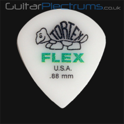 Dunlop Tortex Flex Jazz III 0.88mm Green Guitar Plectrums - Click Image to Close
