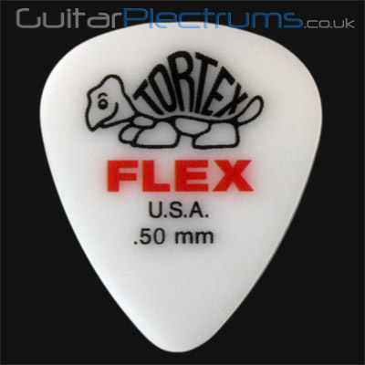 Dunlop Tortex Flex Standard 0.50mm Red Guitar Plectrums - Click Image to Close