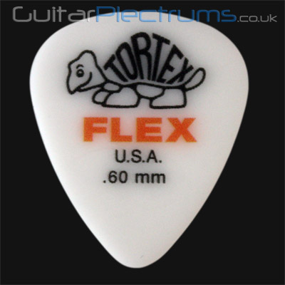 Dunlop Tortex Flex Standard 0.60mm Orange Guitar Plectrums - Click Image to Close