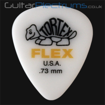 Dunlop Tortex Flex Standard 0.73mm Yellow Guitar Plectrums - Click Image to Close